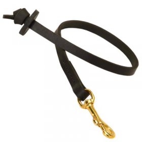Short Leather Samoyed Leash with Round Handle Short Leather Samoyed Leash with Round Handle