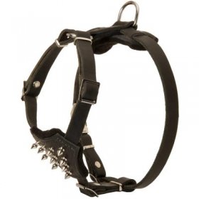 Durable Spiked Leather Puppy Samoyed Harness Durable Spiked Leather Puppy Samoyed Harness