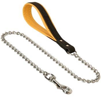 Multipurpose Leather Chain Samoyed Leash