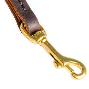 Samoyed Leash Leather with Brass Snap Hook for  Collar Clasping