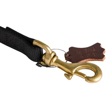 Nylon Samoyed Leash with Dependably Stitched Brass Snap Hook